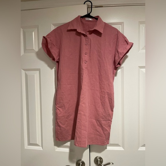 Mauve Button Up Dress - Picture 1 of 4